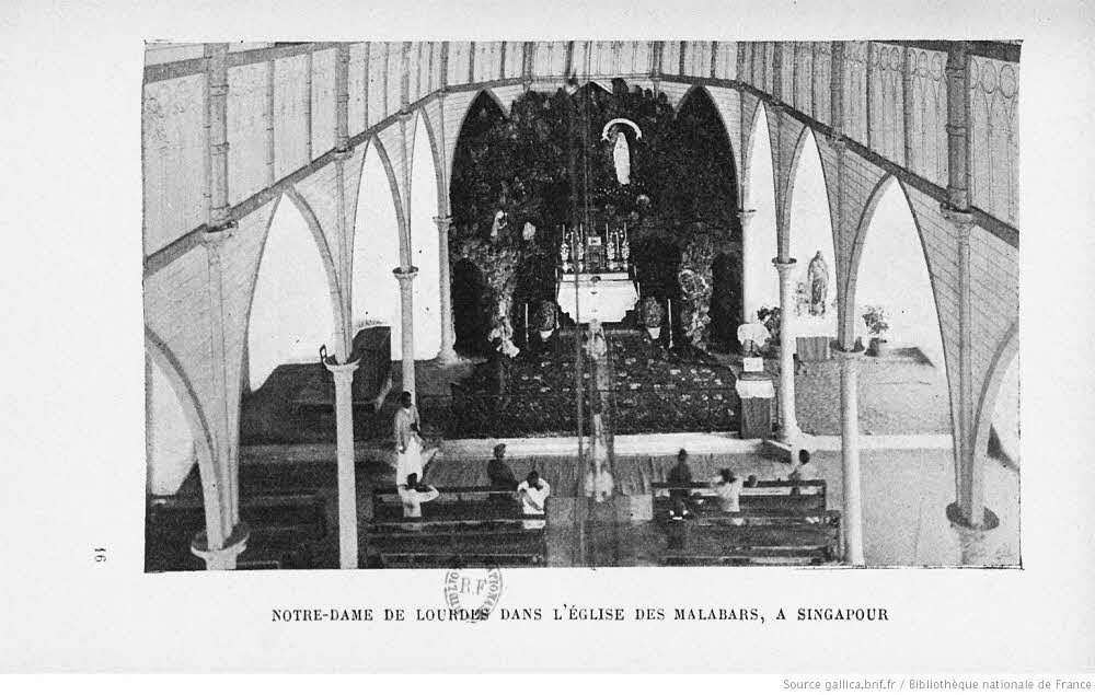 Interior of the Church of Our Lady of Lourdes, circa 1888.